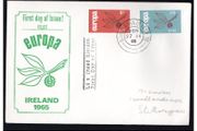1965 Ireland Europa (CEPT) Commemorative Stamps Illustrated First Day Cover (FDC)