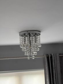 Crystal flush mount ceiling light