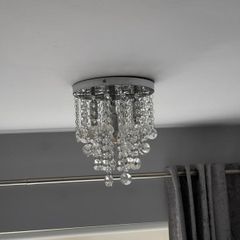 Crystal flush mount ceiling light
