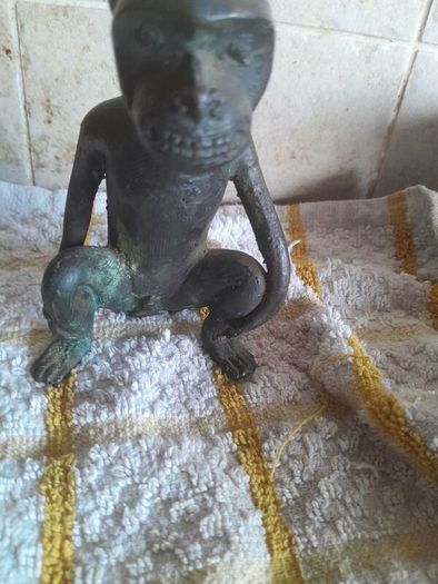 old bronze monkey