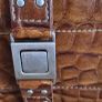 Vintage United Colors of Benetton Croc-Effect Handbag Y2K Style Image 8