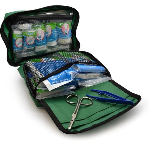 90 Piece Premium Kit Includes Eyewash, 2 x Cold (Ice) Packs and Emergency Blanket for Home, Office, Car, Caravan, Workplace, Travel - Astroplast First aid Kit Bag (FREE POSTAGE)