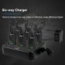 H777H Walkie Talkies, Walkie Talkies for Adults with Screen, Rechargeable 2 Way Radio with 6 Way Charger, Flashlight, Two Way Radio with Emergency Alarm for Business, School (Black, 6 Pcs Image 3