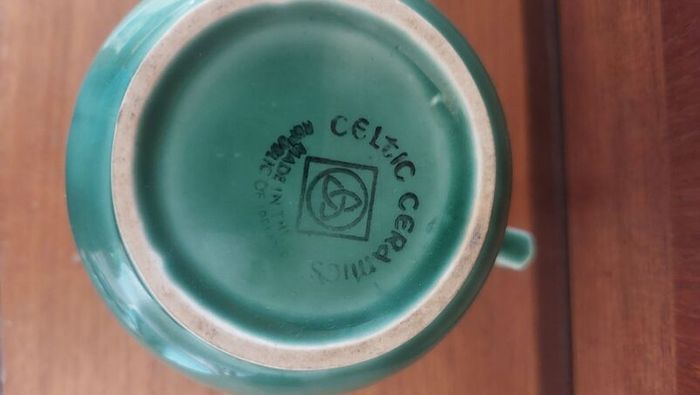 Lovely Vintage Retro Extremely Rare 70's Jade Green Milk Jug Made by Celtic Kilrush in the Fabulous and Rare Irish Earl Pattern featuring a Cherry and Foliage Motif