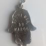Vintage 1960s Souvenir du Maroc Hamsa Hand link bracelet red enamel Image 6