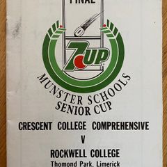 1990 Crescent College Comprehensive (Limerick) v Rockwell College (Tipperary) - Munster Schools Senior Cup Final Programme