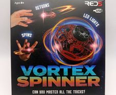 Vortex Spinner Red Fidget USB Rechargeable Flying Boomerang Toy LED light New