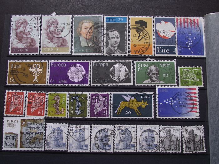 A huge collection of postal cancellations on Irish stamps