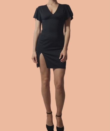 Elegant Black Mini Dress UK 14