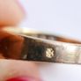 Vintage Three Row Stones Ring Gold Plated Ring size N1/2 - 4,45g Image 8