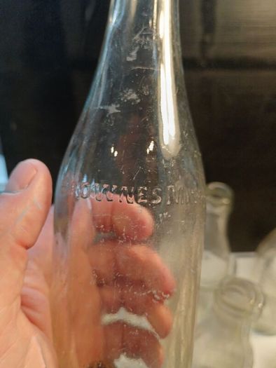 11 X Vintage Irish Clear Glass Bottles