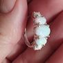 Sterling silver ring with lab opal. Image 7