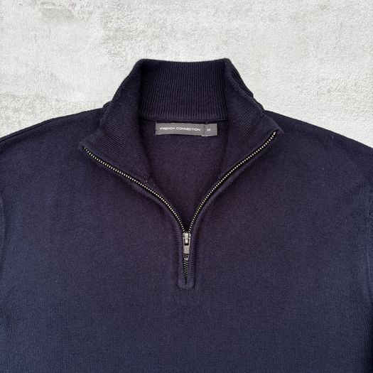 Navy French Connection half zip jumper