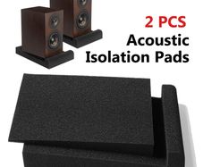 2x 30x20x4.5cm Sponge Studio Monitor Speaker Acoustic Isolation Foam Soundproof Isolator Pads High Density Sound Proof Panels
