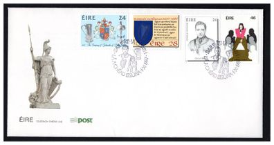 1987 Ireland Anniversaries: Bicentenary of Waterford Chamber of Commerce; Golden Jubilee of Muintir Na Tire; Tercentenary of Trinity College Botanic Gardens and Golden Jubilee of Medical Missionaries of Mary Commemorative Stamps An Post First Day Cover (F