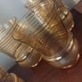 Fabulous Set of Four Vintage Retro Mid-Century-Modern Tumblers with Gilt Banding and a Lovely Unusual Shape, Unknown Maker but Likely from Bohemia or Czechoslovakia Image 4