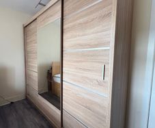 Large Sliding Door Wardrobe with Mirror