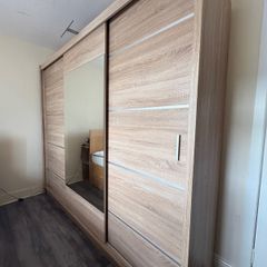 Large Sliding Door Wardrobe with Mirror