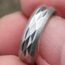 Mid Century Sterling Silver wedding Ring Image 5