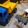 Big Dump truck and bulldozer toys Image 2
