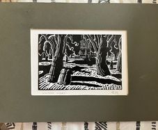 'Winter's Night' Mounted art print