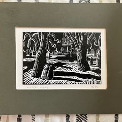 'Winter's Night' Mounted art print