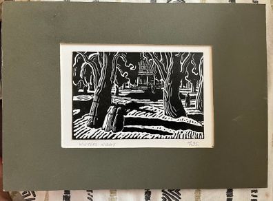 'Winter's Night' Mounted art print