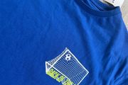 BRAND NEW WITH TAGS M&amp;S Blue Back of the Net Football T-shirt: 12-13yrs