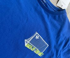BRAND NEW WITH TAGS M&S Blue Back of the Net Football T-shirt: 12-13yrs