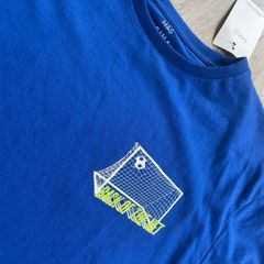 BRAND NEW WITH TAGS M&S Blue Back of the Net Football T-shirt: 12-13yrs