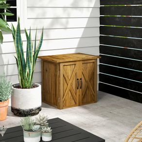 Garden Shed,Solid Wood Double Door, Magnetic Closures, Weatherproof 77W x 55D x 72H cm