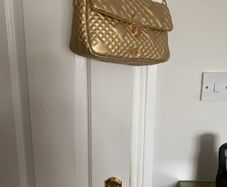 Gold quilted Punt Roma bag