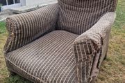 Traditional Scroll-Arm Armchair, Restoration Project