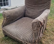 Traditional Scroll-Arm Armchair, Restoration Project
