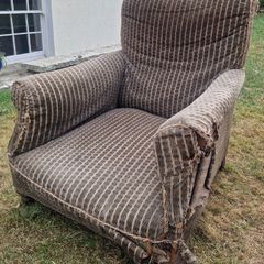 Traditional Scroll-Arm Armchair, Restoration Project
