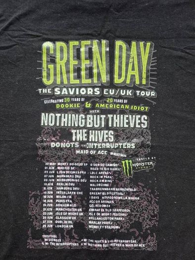 Greenday 2024 Saviors Tour t-shirt