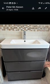 Bathroom unit and mirror storage unit