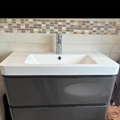Bathroom unit and mirror storage unit