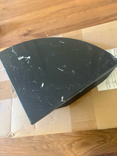 Corner Shelves black marble