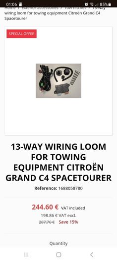 citroen c4 grand picasso tow bar