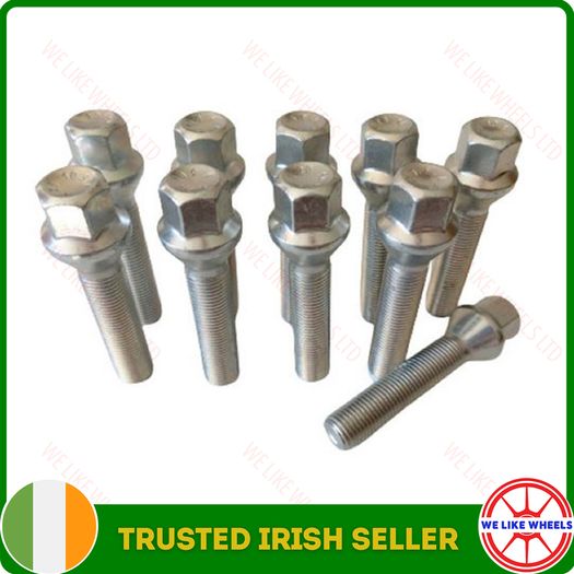 10 x New Extended Bolts (60mm) Fit Audi, VW, Merc, Seat, Skoda (CS10) Delivery