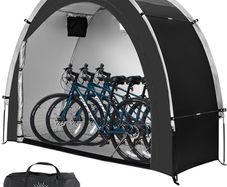 Bike Storage Tent sheds for Outdoor,Waterproof Anti-UV Bike Storage Tent Bicycle Motorcycle Shed Shelter Outdoor Backyard Steel Frame PE Cover Zipper, Arch ZT