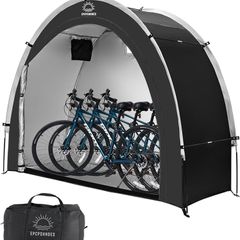 Bike Storage Tent sheds for Outdoor,Waterproof Anti-UV Bike Storage Tent Bicycle Motorcycle Shed Shelter Outdoor Backyard Steel Frame PE Cover Zipper, Arch ZT