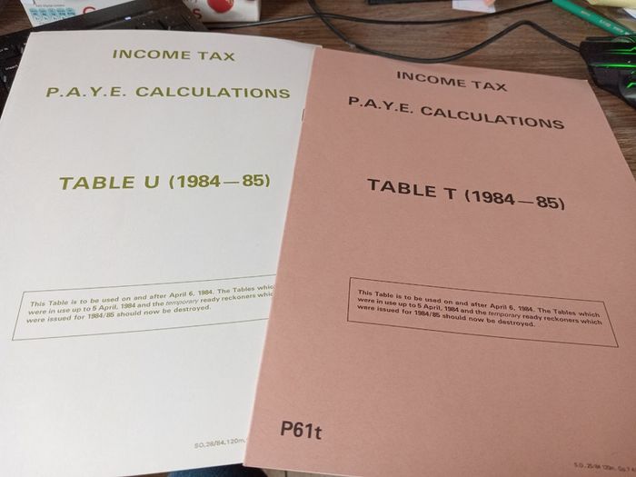 tax books,ie  p.r.s.i etc