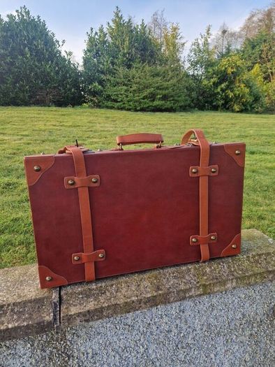 Leather suitcase