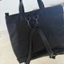 Navy leather tote bag Image 2