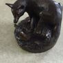 Genesis Fine Art Bronze Resin Sculpture fox & Cub Image 4