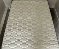 IKEA SLATTUM King Bed Frame Grey & Mattress (Excellent Condition)