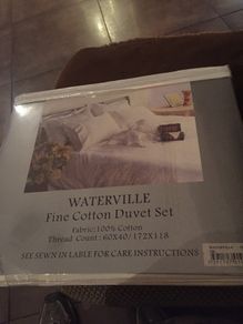 Waterville fine 100% cotton cream duvet set