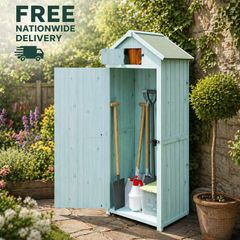 Wooden Shed  Outdoor Tool Storage Cabinet,